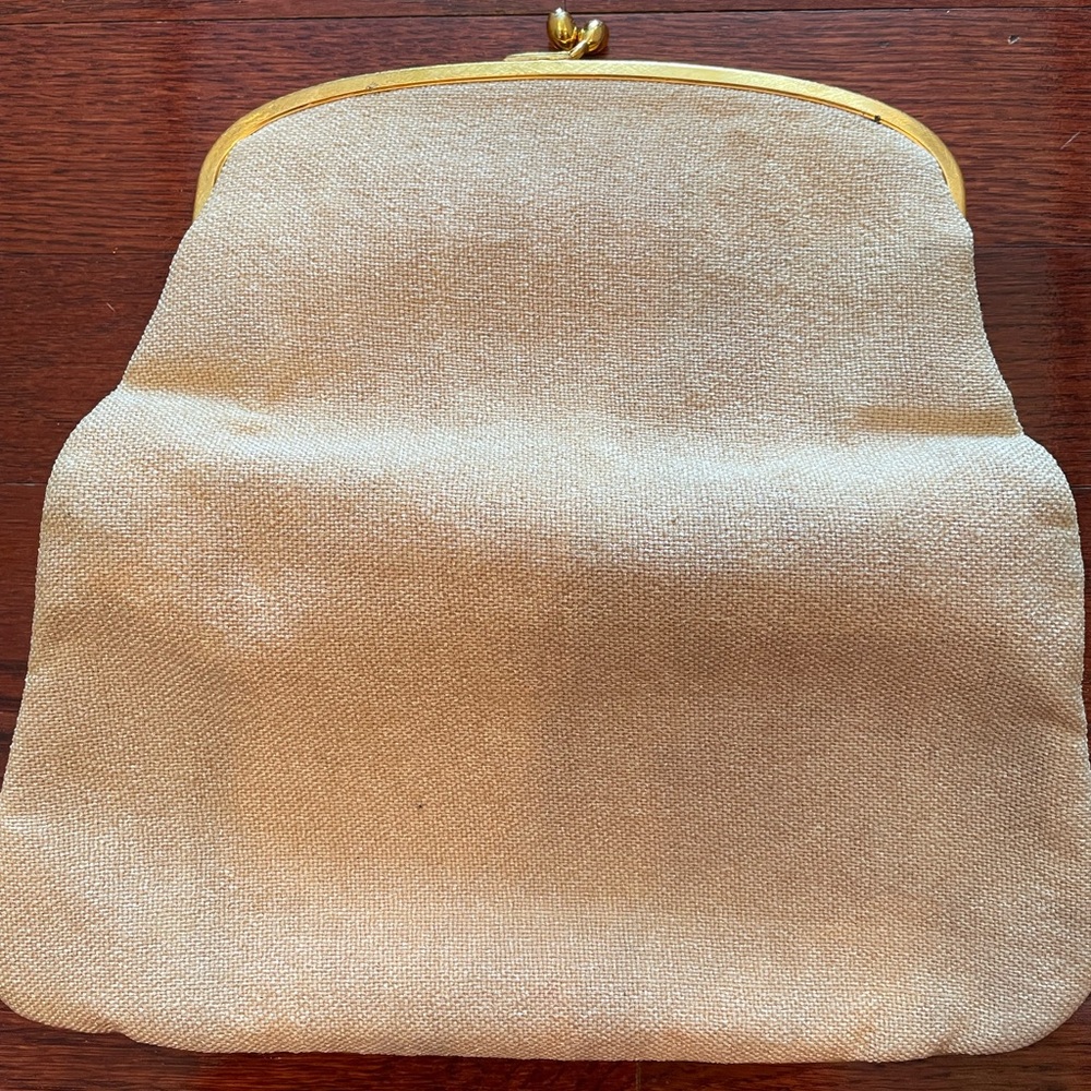 Vintage 50’s Gold Lame fabric purse